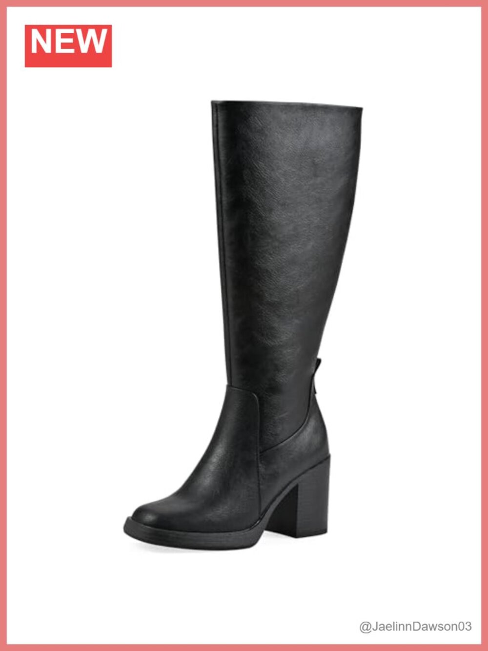 White Mountain Knee High Block Heel Boots Wide Calf Cushioned Insole